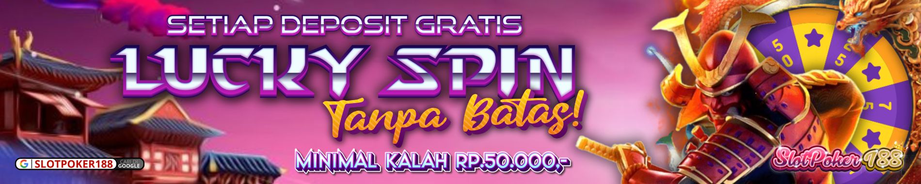 banner slotpoker188 lucky spin